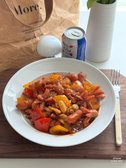 아이들과 함께 반찬으로 즐기거나 맥주 안주로도 좋습니다. 문어 모양 소시지를 찾아가며 즐거워하는 아이들 덕에 더욱 기분 좋은 식사가 되었어요.