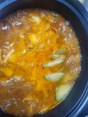 식초 1숟가락을 넣고 10분 더 끓여 맛을 완성합니다.