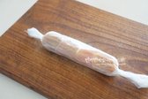 비닐랩으로 감싸 모양을 고정한 후, 냉동실에 30분에서 1시간 정도 굳혀줍니다.