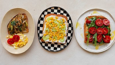 바쁜 아침, 5분 만에 만드는 3가지 오픈 토스트