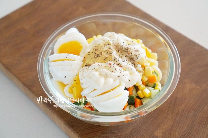 산뜻하고 아삭한 마카로니샐러드 레시피 3인분 35분 완성 평점 4.9점(87) 레시피 이미지 - 11