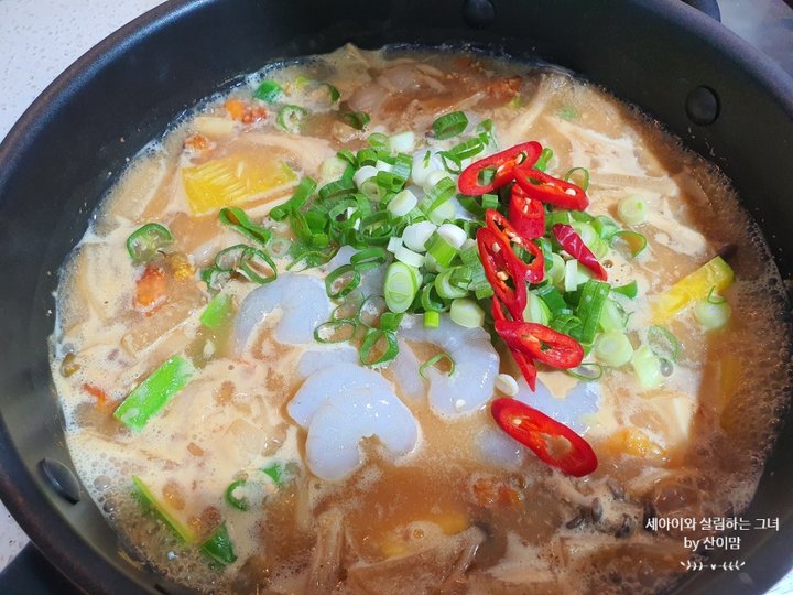 깊은 맛 백종원 해물된장찌개 새우 미더덕 된장찌개 레시피 4인분 40분 완성 평점 4.7점(60) 레시피 이미지 - 10